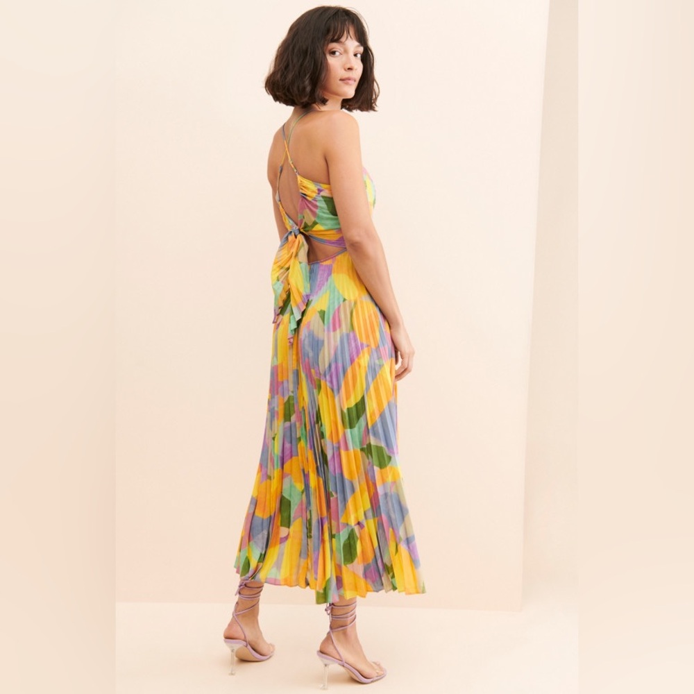 ASTR Blythe Pleated Cutout Dress - Picture 3 of 10